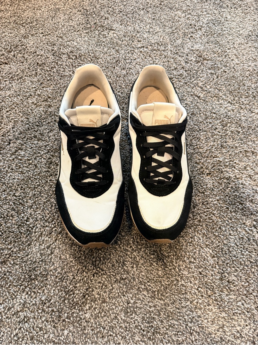 Puma Women’s Black and White Retro Runner Sneakers